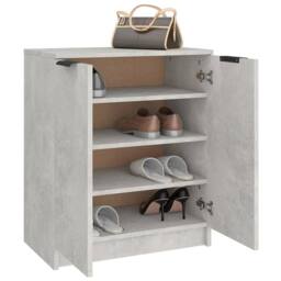 Berkfield Home Shoe Cabinet Concrete Grey 59x35x70 cm Engineered Wood - Size: 59 x 35 x 70 cm - thumbnail 8