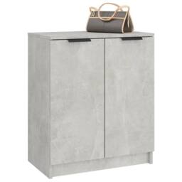 Berkfield Home Shoe Cabinet Concrete Grey 59x35x70 cm Engineered Wood - Size: 59 x 35 x 70 cm - thumbnail 7