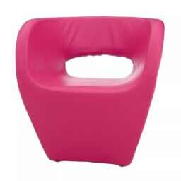 Orsina Hot Pink Leather Effect Chair, Backrest Bredroom Chair, Comfortable Living room Chair - thumbnail 2