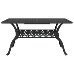 Berkfield Home 5 Piece Garden Dining Set Black Cast Aluminium - thumbnail 4