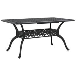 Berkfield Home 5 Piece Garden Dining Set Black Cast Aluminium - thumbnail 3