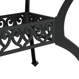 Berkfield Home 5 Piece Garden Dining Set Black Cast Aluminium - thumbnail 5