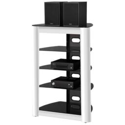 Centurion Supports ZINNIA 5-Shelf Flat Screen TV/Hi-Fi/AV Rack Glass Multimedia Stand - thumbnail 3