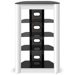 Centurion Supports ZINNIA 5-Shelf Flat Screen TV/Hi-Fi/AV Rack Glass Multimedia Stand - thumbnail 5