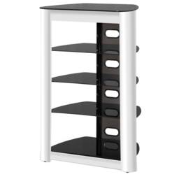 Centurion Supports ZINNIA 5-Shelf Flat Screen TV/Hi-Fi/AV Rack Glass Multimedia Stand - thumbnail 6