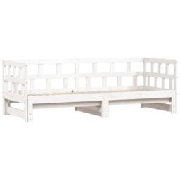 Berkfield Home Beautiful Daybed with Trundle White 90x190 cm Solid Wood Pine - thumbnail 5
