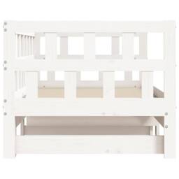 Berkfield Home Beautiful Daybed with Trundle White 90x190 cm Solid Wood Pine - thumbnail 7