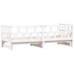Berkfield Home Beautiful Daybed with Trundle White 90x190 cm Solid Wood Pine - thumbnail 8