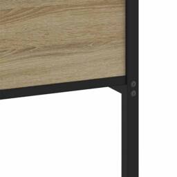 Berkfield Home Metal Bed Frame without Mattress Sonoma Oak 160x200 cm in Brown - thumbnail 7