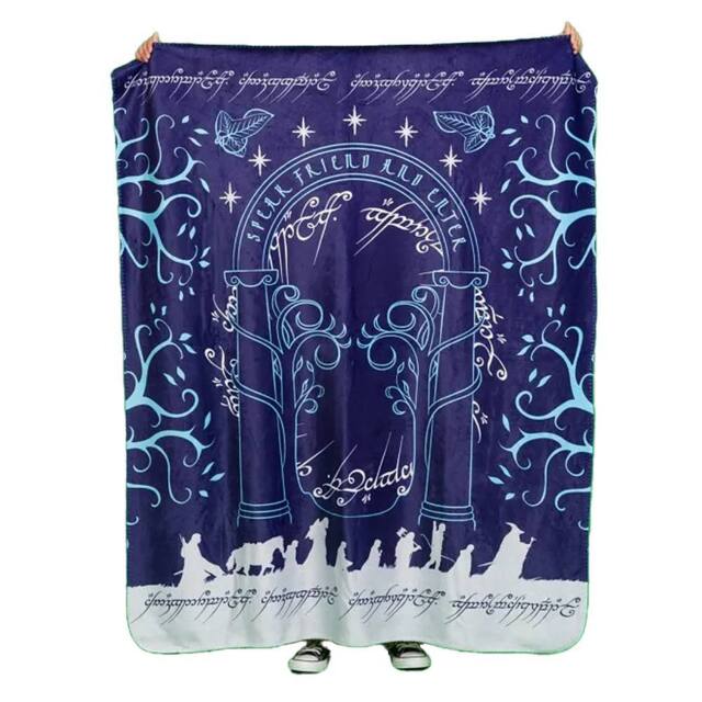 The Lord of the Rings Door Of Durin Fleece Blanket in Dark Blue - image 1