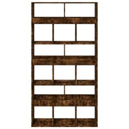 Berkfield Home Room Divider Smoked Oak100x33x187.5 cm Engineered Wood in Brown - Size: 100x33x187.5 cm - thumbnail 4