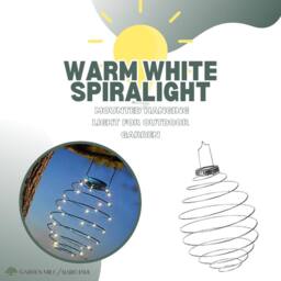 Marco Paul Solar Powered Warm White Copper LED Spiral Hanging Garden Lights - thumbnail 5