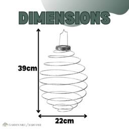 Marco Paul Solar Powered Warm White Copper LED Spiral Hanging Garden Lights - thumbnail 2