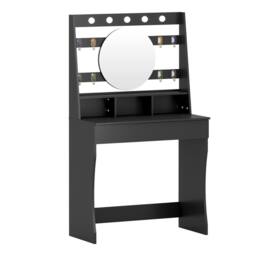 KEEPREAPER Stylish Dressing Table with Lights & Adjustable Lighting Colours in Black - thumbnail 2