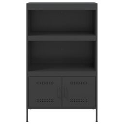 Berkfield Home Highboard Black 68x39x113 cm Steel - Size: 68 x 39 x 113 cm - thumbnail 6