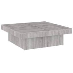 Berkfield Home Classic Coffee Table Grey Sonoma 90x90x28 cm Engineered Wood - Size: 90 x 90 x 28 cm - thumbnail 3