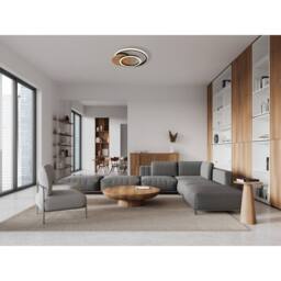 Netlighting Julio Semi Flush Ceiling Light Wood Look 3x LED 3000K in Brown - thumbnail 6