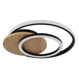 Netlighting Julio Semi Flush Ceiling Light Wood Look 3x LED 3000K in Brown - thumbnail 2