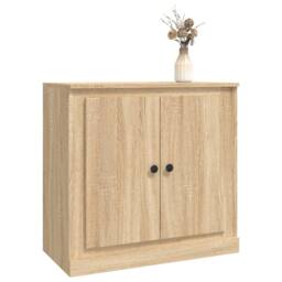 Berkfield Home Sideboard Sonoma Oak 70x35.5x67.5 cm Engineered Wood in Light Tan - thumbnail 4