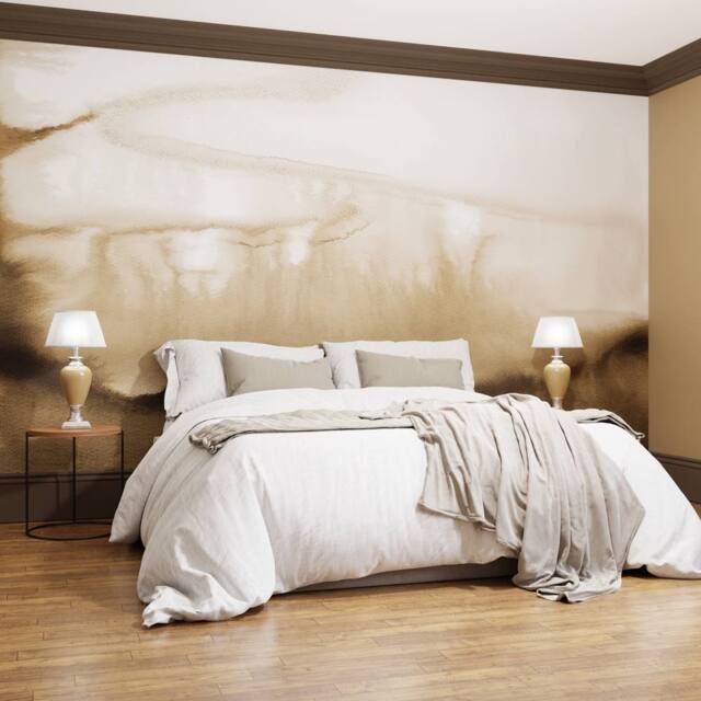Superfresco Easy Watercolour Landscape Neutral Print To Order 3m x 2.8m Mural in Beige - image 1