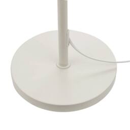 Happy Homewares Muted Dove Grey Scandinavian Designed Floor Lamp with Wooden Trim in Off-White - thumbnail 5