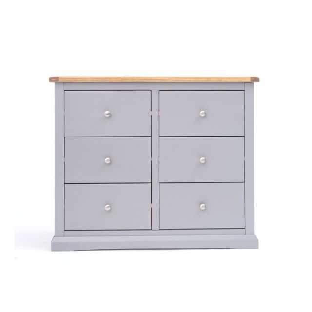 Cabinet Bits Rocca 6 Drawer Chest of Drawers Chrome Knob in Grey - image 1