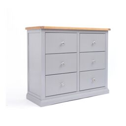 Cabinet Bits Rocca 6 Drawer Chest of Drawers Chrome Knob in Grey - thumbnail 2