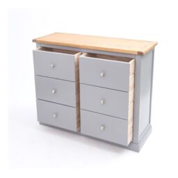 Cabinet Bits Rocca 6 Drawer Chest of Drawers Chrome Knob in Grey - thumbnail 4