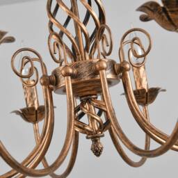 NIVOR 8 Lights French Country Vintage Chandelier Adjustable Bronze Pendant - thumbnail 9