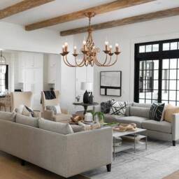 NIVOR 8 Lights French Country Vintage Chandelier Adjustable Bronze Pendant - thumbnail 4