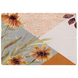 Benjamin Tate Design Autumn Geometric Shapes & Flowers Rug in Natural - Size: Large - thumbnail 1