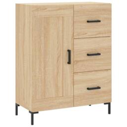 Berkfield Home Highboard Sonoma Oak 69.5x34x180 cm Engineered Wood in Natural - thumbnail 7