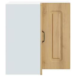 Berkfield Home Kitchen Wall Corner Cabinet Kalmar Artisan Oak Engineered Wood in Brown - thumbnail 6