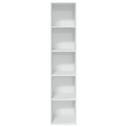 Berkfield Home Bookcase White 40x30x189 cm Engineered Wood - Size: 40 x 30 x 189 cm - thumbnail 4