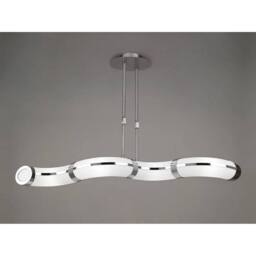 Netlighting Guss Telescopic GU10 4 Light L1 SGU10 Bar Chrome White Acrylic in Grey - thumbnail 2