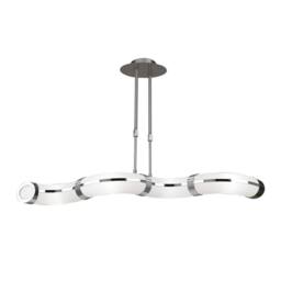 Netlighting Guss Telescopic GU10 4 Light L1 SGU10 Bar Chrome White Acrylic in Grey