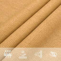 Berkfield Home Sunshade Sail 160 g/m¬≤ Triangular Sand 4x4x4 m HDPE in Brown - thumbnail 8