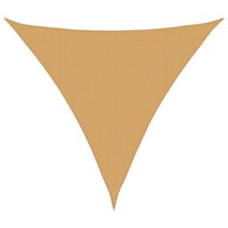 Berkfield Home Sunshade Sail 160 g/m¬≤ Triangular Sand 4x4x4 m HDPE in Brown - thumbnail 2