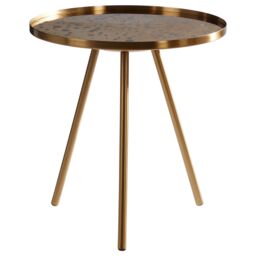 Orsina Elegant Design Side Table, Versatile Use Sidetable By Couch, Easily Maintained Corner Table in Gold