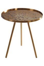 Orsina Elegant Design Side Table, Versatile Use Sidetable By Couch, Easily Maintained Corner Table in Gold - thumbnail 2