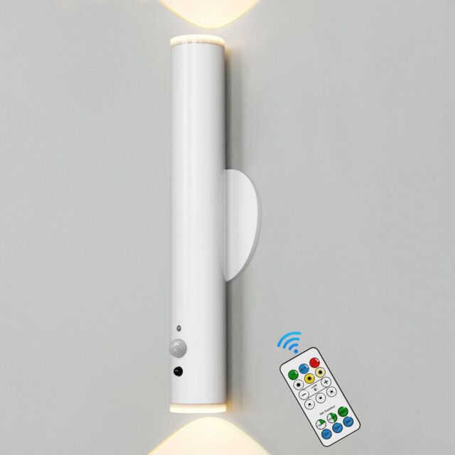 Harper Living Battery Operated Wall Lights with Motion Sensor, Rechargeable Wall Lamp Indoor, LED Wall Sconce, White - image 1