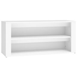 Berkfield Home Shoe Rack White 100x35x45 cm Engineered Wood - Size: 100 x 35 x 45 cm - thumbnail 2
