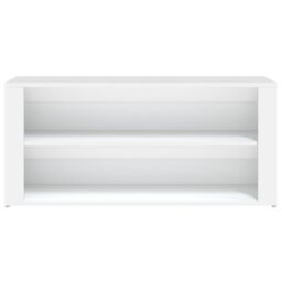 Berkfield Home Shoe Rack White 100x35x45 cm Engineered Wood - Size: 100 x 35 x 45 cm - thumbnail 5