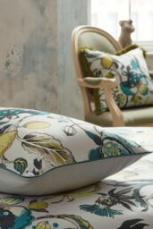 Edinburgh Weavers Morton 200TC Floral Premium Cotton Sateen Pair of Pillowcases in Teal - thumbnail 2