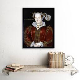 "Artery8 Scrots Catherine Parr Painting Home Decor 12x16"" Framed Wall Art Print in Black - Size: W12"" x H16""" - thumbnail 2