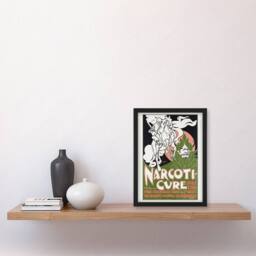 Artery8 Will H Bradley Narcoticure Vintage Advert Framed Wall Art Print in Green - Size: A4 - thumbnail 4