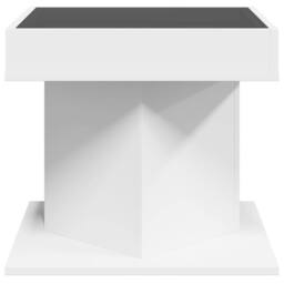 Berkfield Home Coffee Table with LED White 50x50x45 cm Engineered Wood - Size: 50 x 50 x 45 cm - thumbnail 7