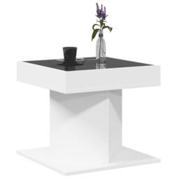 Berkfield Home Coffee Table with LED White 50x50x45 cm Engineered Wood - Size: 50 x 50 x 45 cm - thumbnail 5