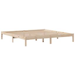 Berkfield Home Bed Frame without Mattress 200x200 cm Solid Wood Pine in Natural - thumbnail 7
