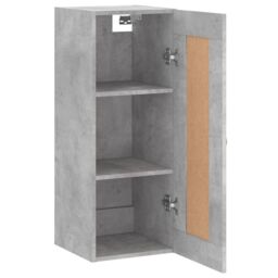 Berkfield Home Wall Mounted Cabinet Concrete Grey 34.5x34x90 cm Engineered Wood - thumbnail 6